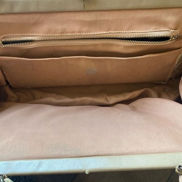 Vintage tapestry purse shoulder bag cream pink cottage core grandma core romanti - Picture 9 of 11